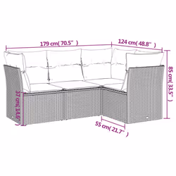 VidaXL 3249427 set mobili da esterno