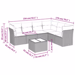 VidaXL 3249527 set mobili da esterno Crema, Bianco - Vista aggiuntiva 3