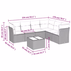 VidaXL 3249528 set mobili da esterno