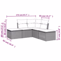 VidaXL 3249554 set mobili da esterno