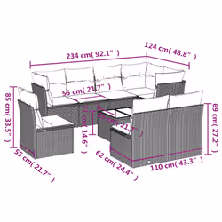 VidaXL 3249594 set mobili da esterno