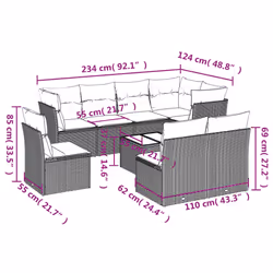 VidaXL 3249605 set mobili da esterno