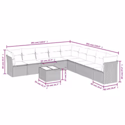 VidaXL 3249619 set mobili da esterno