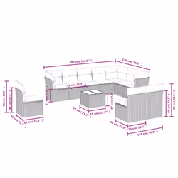 VidaXL 3249639 set mobili da esterno