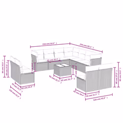 VidaXL 3249659 set mobili da esterno