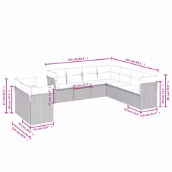 VidaXL 3249678 set mobili da esterno