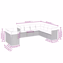 VidaXL 3249685 set mobili da esterno
