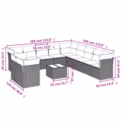 VidaXL 3249718 set mobili da esterno - Vista aggiuntiva 3