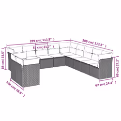 VidaXL 3249722 set mobili da esterno