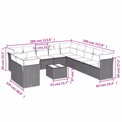VidaXL 3249728 set mobili da esterno