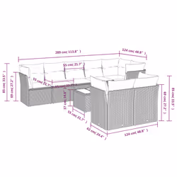 VidaXL 3249744 set mobili da esterno