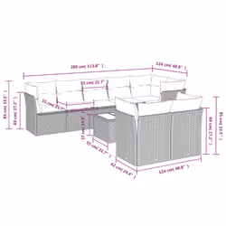 VidaXL 3249754 set mobili da esterno