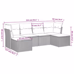 VidaXL 3249845 set mobili da esterno