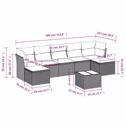 VidaXL 3249875 set mobili da esterno