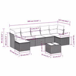 VidaXL 3249879 set mobili da esterno