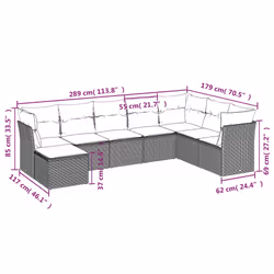 VidaXL 3249902 set mobili da esterno - Vista aggiuntiva 3