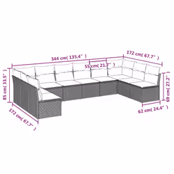 VidaXL 3249932 set mobili da esterno