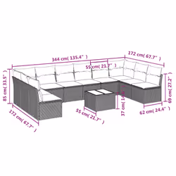 VidaXL 3249938 set mobili da esterno