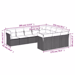 VidaXL 3250064 set mobili da esterno