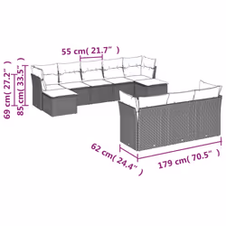 VidaXL 3250175 set mobili da esterno