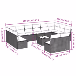 VidaXL 3250204 set mobili da esterno