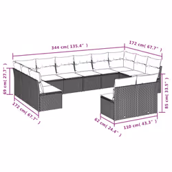 VidaXL 3250205 set mobili da esterno