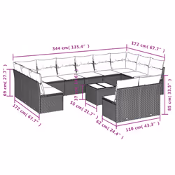 VidaXL 3250207 set mobili da esterno
