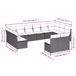 VidaXL 3250218 set mobili da esterno