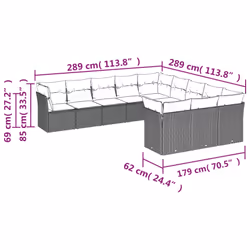 VidaXL 3250245 set mobili da esterno