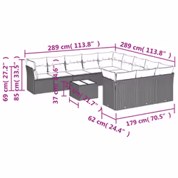 VidaXL 3250258 set mobili da esterno
