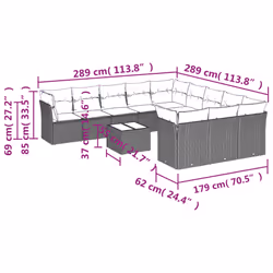 VidaXL 3250262 set mobili da esterno - Vista aggiuntiva 3