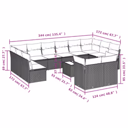 VidaXL 3250265 set mobili da esterno