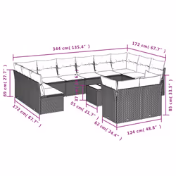 VidaXL 3250272 set mobili da esterno