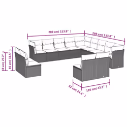 VidaXL 3250329 set mobili da esterno