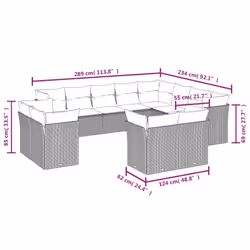 VidaXL 3250379 set mobili da esterno - Vista aggiuntiva 3