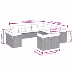 VidaXL 3250395 set mobili da esterno