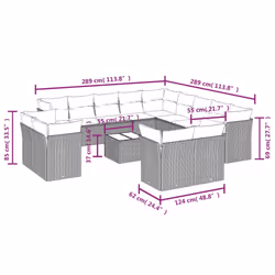 VidaXL 3250397 set mobili da esterno