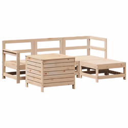 Set Divani da Giardino 5 pz in Legno Massello di Pinocod mxl 92805 - Vista aggiuntiva 2