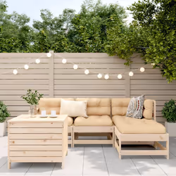 Set Divani da Giardino 5 pz in Legno Massello di Pinocod mxl 92805 - Vista aggiuntiva 3