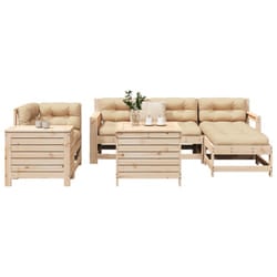 Set Divani da Giardino 7 pz in Legno Massello di Pinocod mxl 92933