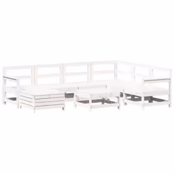 Set Divani da Giardino 8 pz in Legno Massello di Pino Biancocod mxl 116993 - Vista aggiuntiva 2