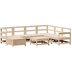 Vidaxl - Set Divani da Giardino 8 pz in Legno Massello di Pino