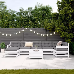 Set Divani da Giardino 8 pz in Legno Massello di Pino Biancocod mxl 92803 - Vista aggiuntiva 3