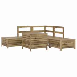 vidaXL Set Divani da Giardino 6 pz in Legno Impregnato di Pino - Vista aggiuntiva 2