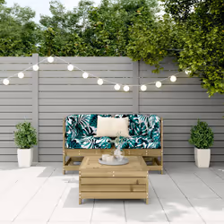 Set Divani da Giardino 3 pz in Legno Impregnato di Pinocod mxl 92791 - Vista aggiuntiva 3