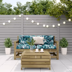 vidaXL Set Divani da Giardino 3pz con Cuscini Legno Impregnato di Pino - Vista aggiuntiva 3