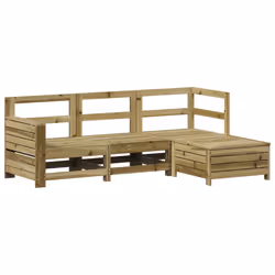 vidaXL Set Divani da Giardino 4 pz in Legno Impregnato di Pino - Vista aggiuntiva 2