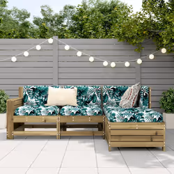 vidaXL Set Divani da Giardino 4 pz in Legno Impregnato di Pino - Vista aggiuntiva 3