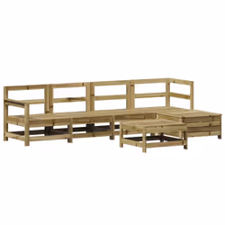 Set Divani da Giardino 6 pz in Legno Impregnato di Pinocod mxl 92810 - Vista aggiuntiva 2
