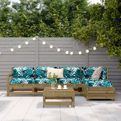 Set Divani da Giardino 6 pz in Legno Impregnato di Pinocod mxl 92810 - Vista aggiuntiva 3
